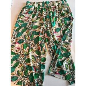 Rose+Olive Pull On Pants Womens 3X Plus Multicolor Floral Wide Leg Flowy Resort
